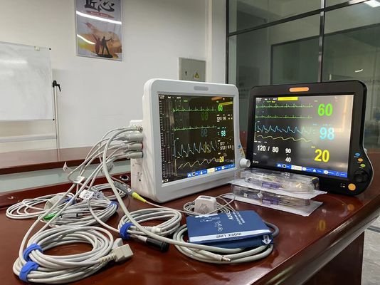 Monitore cardiaco modulare in terapia intensiva multilingue con ECG NIBP SPO2 standard