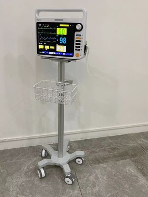 Aviazione medica Matieral di alluminio del carrello del monitor delle ruote silenziose a 3 pollici di anestesia