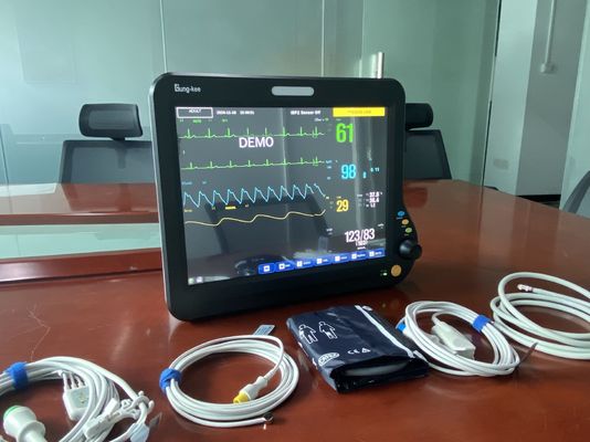 Monitor cardiaci multiparametri da 15 pollici con funzione compatibile HL7, applicati in sala operatoria, ICU, CCU, reparto generale