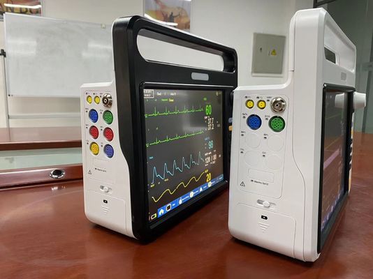 Segni vitali, monitor cardiaco di terapia intensiva, apparecchiatura di monitoraggio del paziente con schermo da 12,1 pollici.