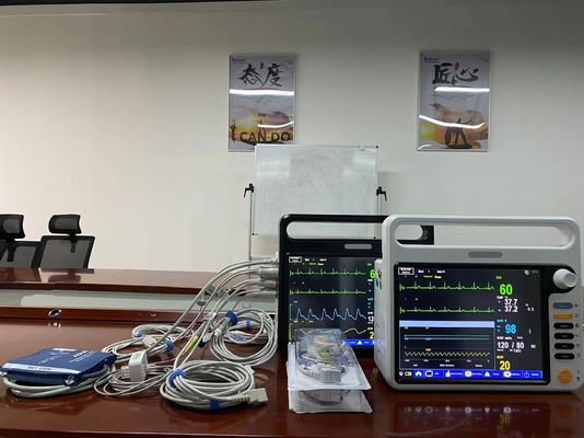 Dispositivo portatile digitale di monitoraggio del paziente cardiaco 2 Temp PR HR per l'ambulanza della terapia intensiva