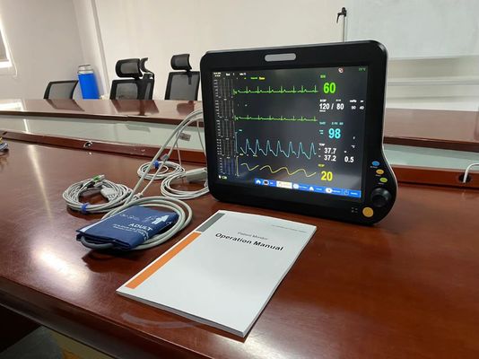 Monitor di frequenza cardiaca modulare in terapia intensiva, monitor del paziente multiparametro 15 pollici