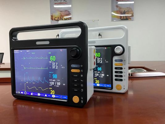 Macchina di monitoraggio cardiaco multilingue con ECG NIBP SPO2 2Temp PR HR