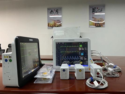 ICU Cardiaco Modulare Monitor del Paziente Portatile Multi Parametro Multilingue