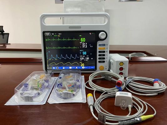 Ospedaliere monitor elettronici di segni vitali 12,1 pollici per il monitoraggio cardiaco in terapia intensiva