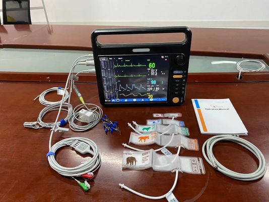ECG NIBP SPO2 Monitor veterinario multiparametro portatile per paziente animale