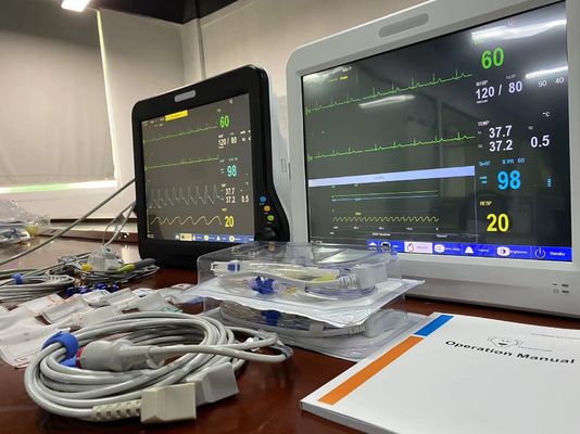 1024X768 Monitor LCD veterinario multiparametro, dispositivi di monitoraggio dei segni vitali con 15 pollici