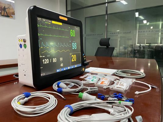 Controllo della frequenza cardiaca chirurgico uso veterinario 15 pollici con ECG NIBP SPO2