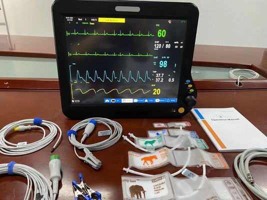 2Temp Resp Monitor veterinario multiparametro Multi linguaggio per la diagnosi chirurgica