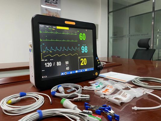 Monitor multifunzionale veterinario di segni vitali, monitor multiparametro 15 pollici
