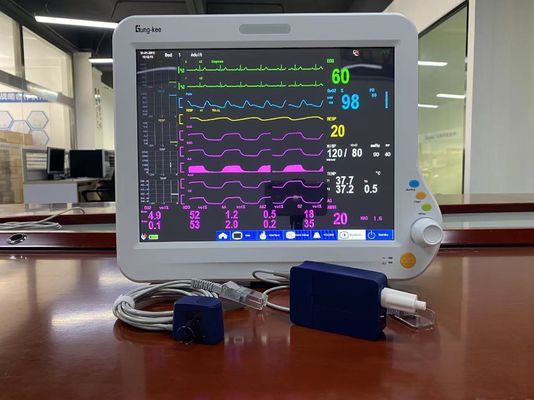 Monitor cardiaco Sidestream di CO2 ICU, monitor paziente di multi parametro di anestesia