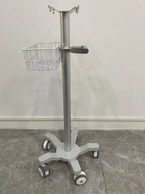 Carrello di alluminio del monitor paziente di Matieral di aviazione veterinaria con le ruote silenziose a 3 pollici