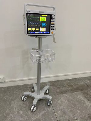 Aviazione medica Matieral di alluminio del carrello del monitor delle ruote silenziose a 3 pollici del neonato