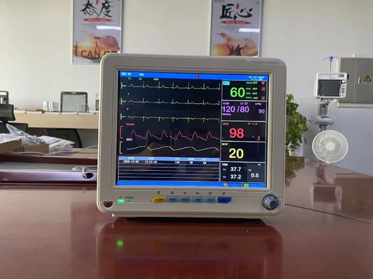 Monitor elettronico medico dei segni vitali LCD TFT con ECG SPO2 NIBP e misurazione della temperatura