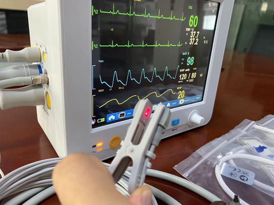 Accuratezza alta a 8,4 pollici veterinaria portatile del monitor paziente per gli impiegati di EtCO2 ECG SPO2 NIBP