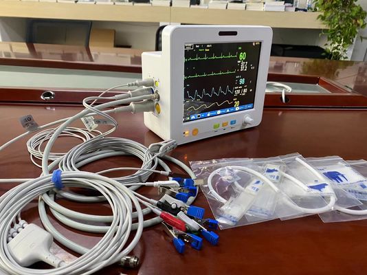 Accuratezza alta a 8,4 pollici veterinaria portatile del monitor paziente per gli impiegati di EtCO2 ECG SPO2 NIBP