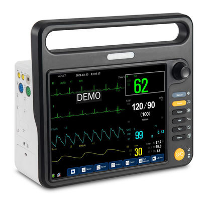12Monitor portatili da 1 pollice per pazienti cardiaci compatibili con HL7, funzioni di usb, monitoraggio dei sintomi vitali
